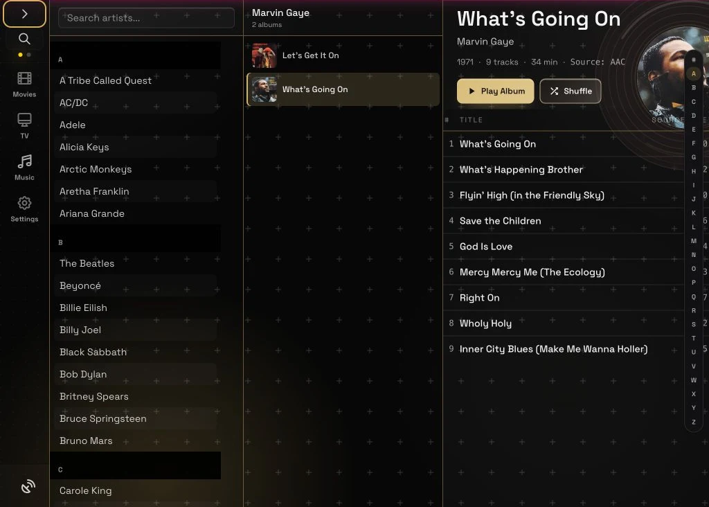 What's Going On by Marvin Gaye in Pixel Brite on a tablet