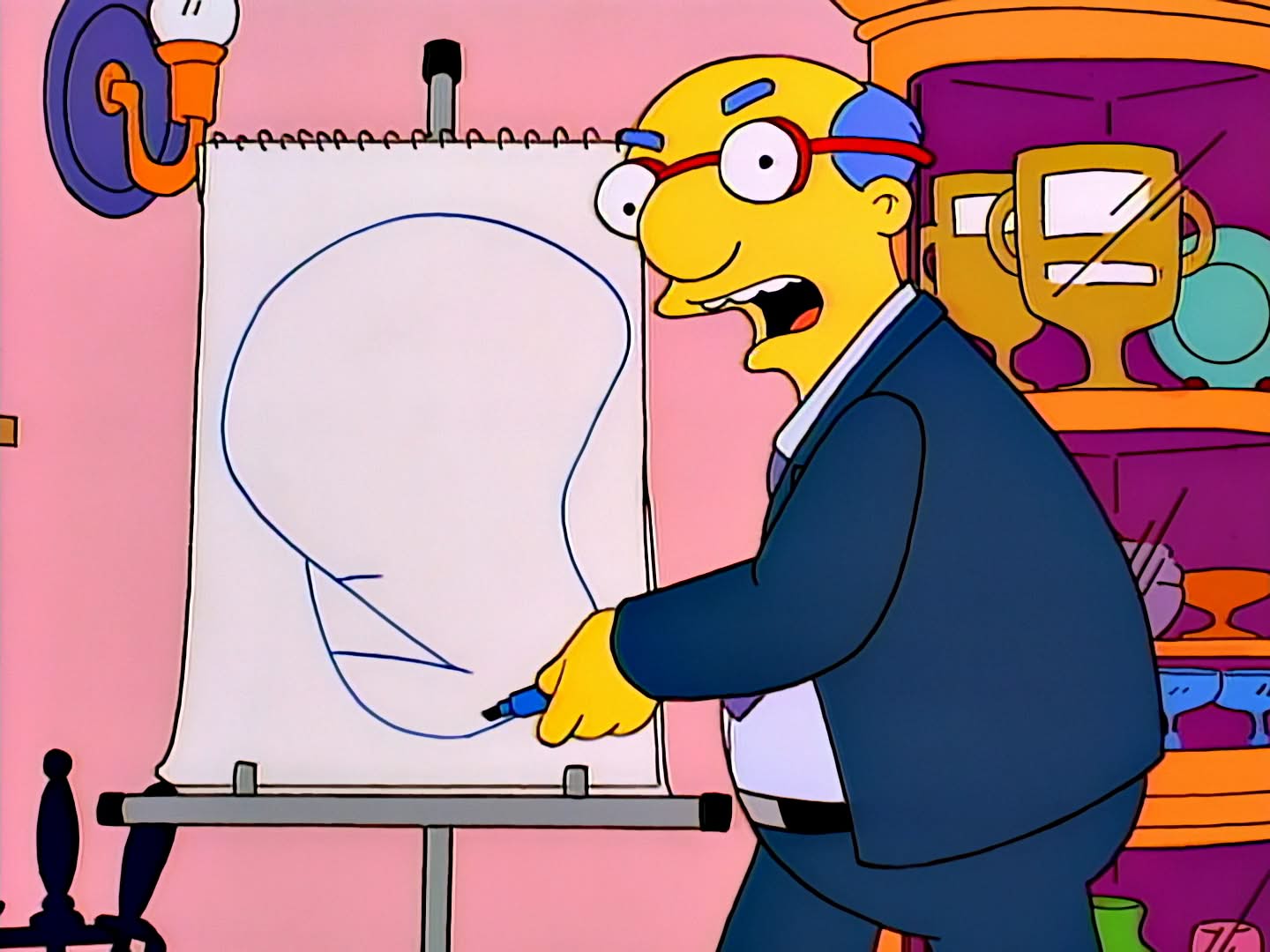 The Simpsons playing in a floating Picture in Picture window